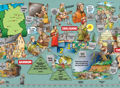 Udsnit af fortælletæppet om Martin Luther Udsnit af fortælletæppet om Martin Luther