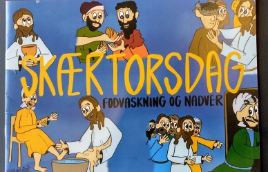 Tegneserie om Skærtorsdag, fodvaskning og nadver
