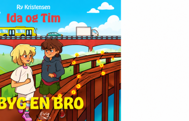 Illustration af materialet med Ida og Tim på en bro