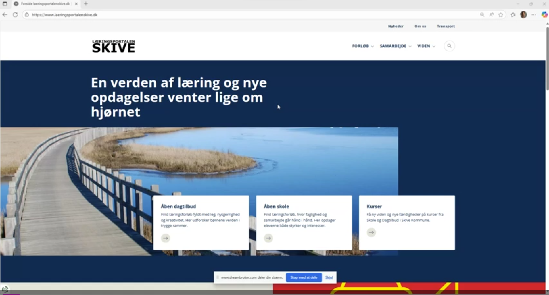 Forsiden laeringsportalenskive.dk